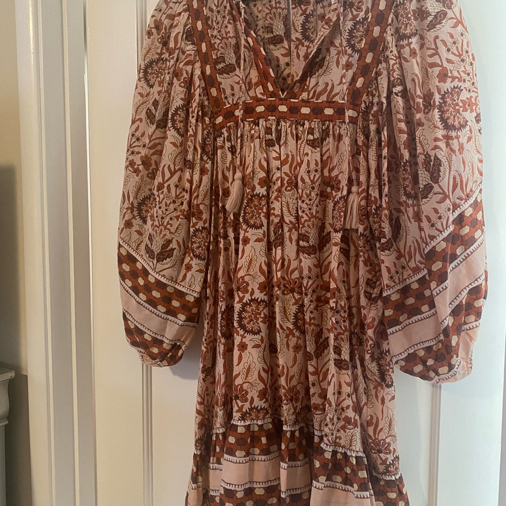 Cleobella Bohemian Floral Dress with Balloon Sleeves Size XL, NWT